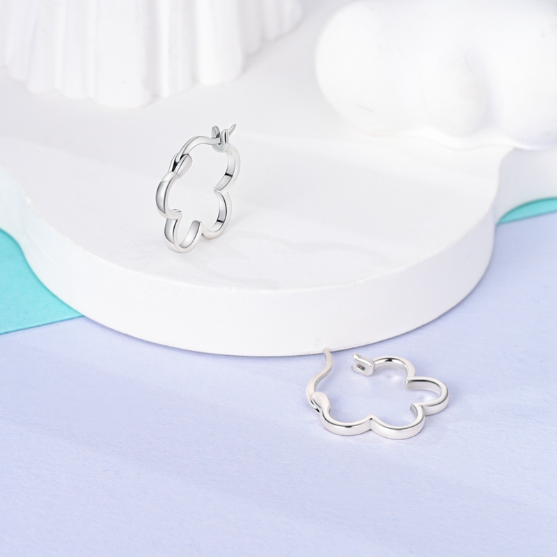 Women's 925 Sterling Silver Flower Earrings — Unique Gift